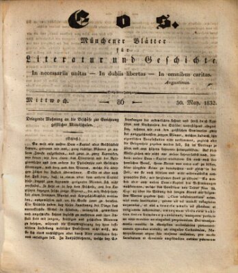 Eos Mittwoch 30. Mai 1832