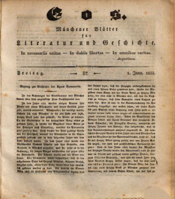 Eos Freitag 1. Juni 1832