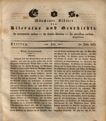 Eos Freitag 20. Juli 1832