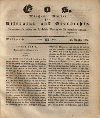 Eos Mittwoch 29. August 1832