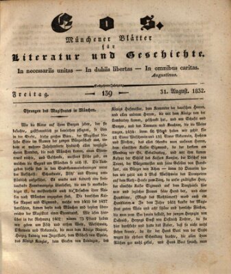 Eos Freitag 31. August 1832