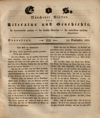 Eos Samstag 22. September 1832