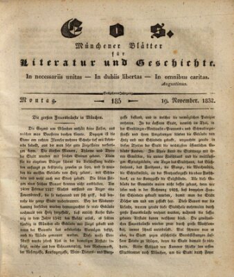 Eos Montag 19. November 1832