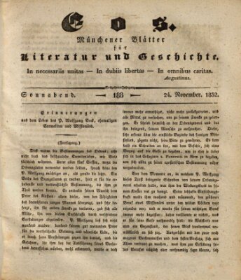 Eos Samstag 24. November 1832