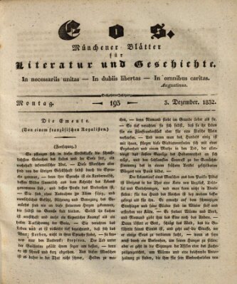 Eos Montag 3. Dezember 1832