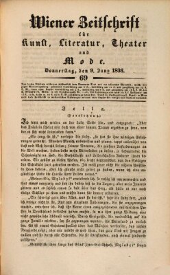 Wiener Zeitschrift für Kunst, Literatur, Theater und Mode Donnerstag 9. Juni 1836