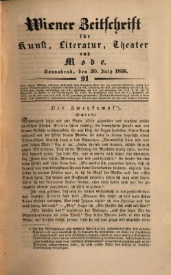 Wiener Zeitschrift für Kunst, Literatur, Theater und Mode Samstag 30. Juli 1836