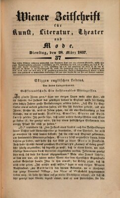 Wiener Zeitschrift für Kunst, Literatur, Theater und Mode Dienstag 28. März 1837