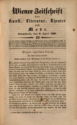 Wiener Zeitschrift für Kunst, Literatur, Theater und Mode Samstag 8. April 1837