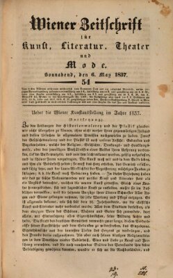 Wiener Zeitschrift für Kunst, Literatur, Theater und Mode Samstag 6. Mai 1837