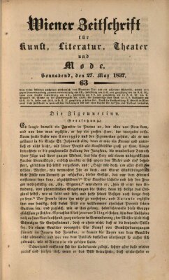 Wiener Zeitschrift für Kunst, Literatur, Theater und Mode Samstag 27. Mai 1837