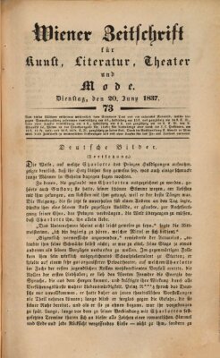 Wiener Zeitschrift für Kunst, Literatur, Theater und Mode Dienstag 20. Juni 1837