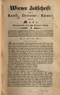 Wiener Zeitschrift für Kunst, Literatur, Theater und Mode Samstag 20. Januar 1838