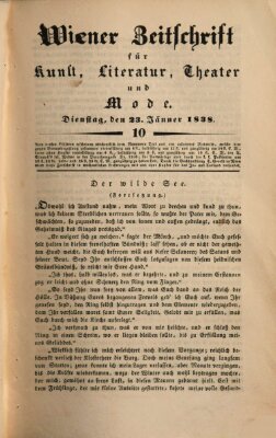 Wiener Zeitschrift für Kunst, Literatur, Theater und Mode Dienstag 23. Januar 1838