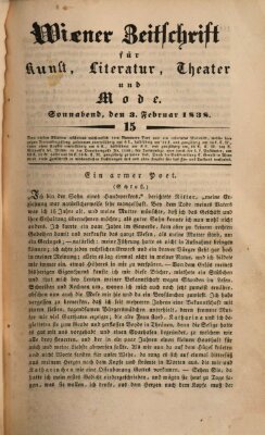 Wiener Zeitschrift für Kunst, Literatur, Theater und Mode Samstag 3. Februar 1838