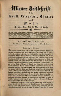 Wiener Zeitschrift für Kunst, Literatur, Theater und Mode Donnerstag 8. März 1838