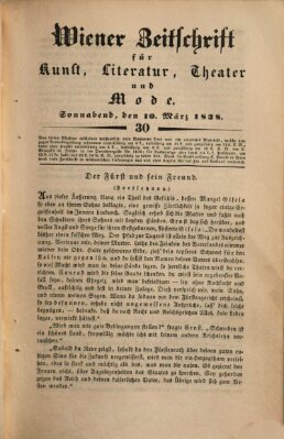 Wiener Zeitschrift für Kunst, Literatur, Theater und Mode Samstag 10. März 1838