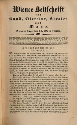 Wiener Zeitschrift für Kunst, Literatur, Theater und Mode Donnerstag 15. März 1838