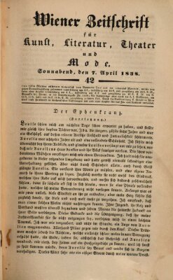 Wiener Zeitschrift für Kunst, Literatur, Theater und Mode Samstag 7. April 1838