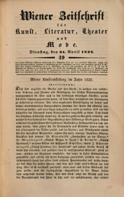 Wiener Zeitschrift für Kunst, Literatur, Theater und Mode Dienstag 24. April 1838