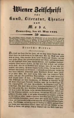 Wiener Zeitschrift für Kunst, Literatur, Theater und Mode Donnerstag 17. Mai 1838