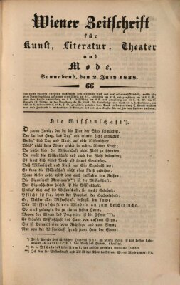 Wiener Zeitschrift für Kunst, Literatur, Theater und Mode Samstag 2. Juni 1838