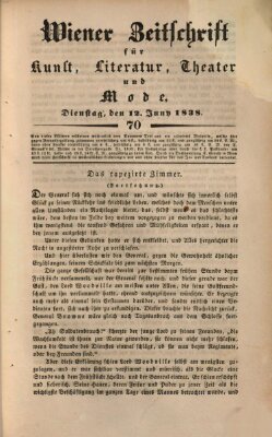 Wiener Zeitschrift für Kunst, Literatur, Theater und Mode Dienstag 12. Juni 1838