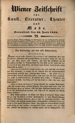 Wiener Zeitschrift für Kunst, Literatur, Theater und Mode Samstag 23. Juni 1838
