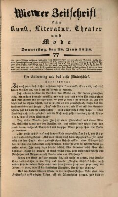 Wiener Zeitschrift für Kunst, Literatur, Theater und Mode Donnerstag 28. Juni 1838