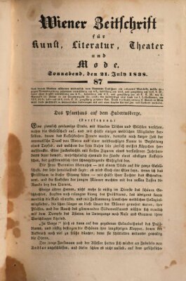 Wiener Zeitschrift für Kunst, Literatur, Theater und Mode Samstag 21. Juli 1838