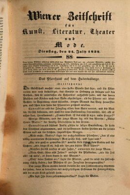 Wiener Zeitschrift für Kunst, Literatur, Theater und Mode Dienstag 24. Juli 1838