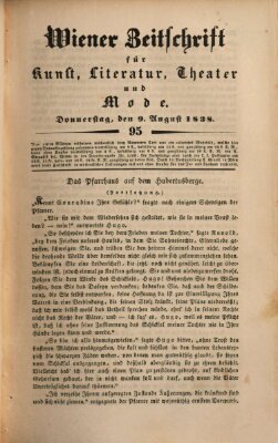 Wiener Zeitschrift für Kunst, Literatur, Theater und Mode Donnerstag 9. August 1838