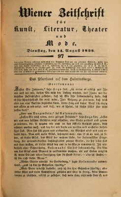 Wiener Zeitschrift für Kunst, Literatur, Theater und Mode Dienstag 14. August 1838