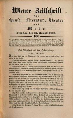 Wiener Zeitschrift für Kunst, Literatur, Theater und Mode Dienstag 21. August 1838