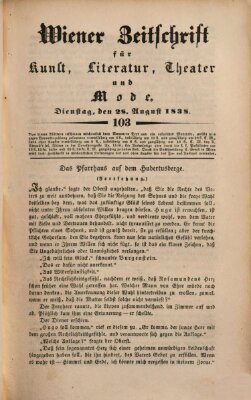 Wiener Zeitschrift für Kunst, Literatur, Theater und Mode Dienstag 28. August 1838