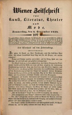 Wiener Zeitschrift für Kunst, Literatur, Theater und Mode Donnerstag 6. September 1838