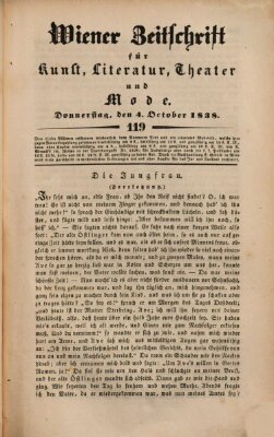 Wiener Zeitschrift für Kunst, Literatur, Theater und Mode Donnerstag 4. Oktober 1838