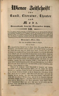 Wiener Zeitschrift für Kunst, Literatur, Theater und Mode Samstag 24. November 1838