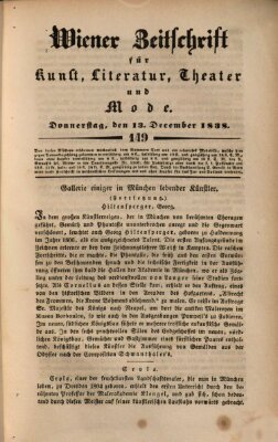 Wiener Zeitschrift für Kunst, Literatur, Theater und Mode Donnerstag 13. Dezember 1838