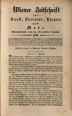 Wiener Zeitschrift für Kunst, Literatur, Theater und Mode Samstag 15. Dezember 1838