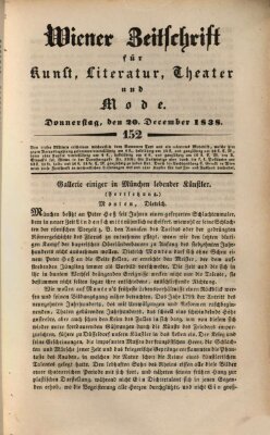 Wiener Zeitschrift für Kunst, Literatur, Theater und Mode Donnerstag 20. Dezember 1838