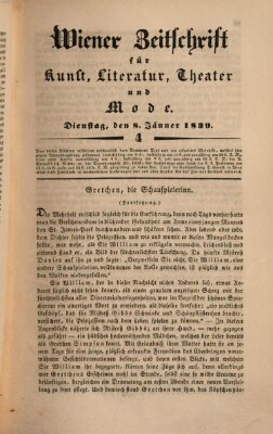 Wiener Zeitschrift für Kunst, Literatur, Theater und Mode Dienstag 8. Januar 1839