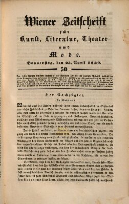 Wiener Zeitschrift für Kunst, Literatur, Theater und Mode Donnerstag 25. April 1839