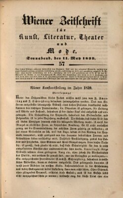 Wiener Zeitschrift für Kunst, Literatur, Theater und Mode Samstag 11. Mai 1839