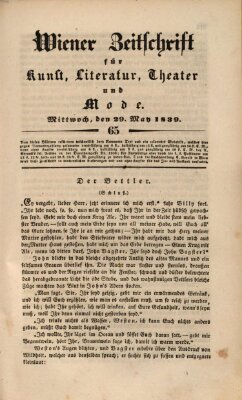 Wiener Zeitschrift für Kunst, Literatur, Theater und Mode Mittwoch 29. Mai 1839