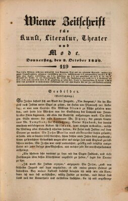 Wiener Zeitschrift für Kunst, Literatur, Theater und Mode Donnerstag 3. Oktober 1839