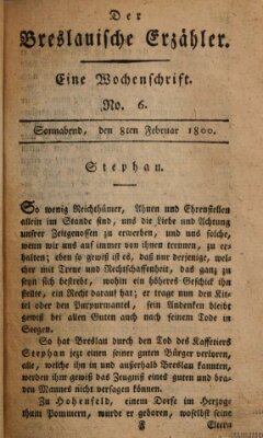 Der breslauische Erzähler Samstag 8. Februar 1800