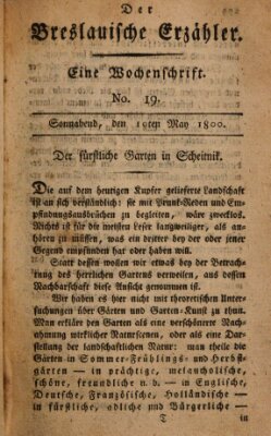 Der breslauische Erzähler Samstag 10. Mai 1800