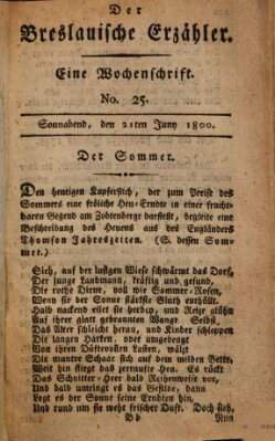 Der breslauische Erzähler Samstag 21. Juni 1800