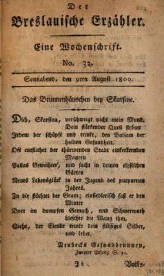 Der breslauische Erzähler Samstag 9. August 1800